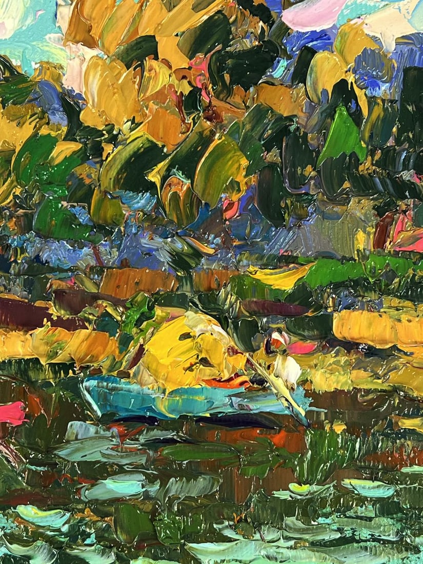 Oil painting On boats along the river Oleksiy Ivanyuk - 10