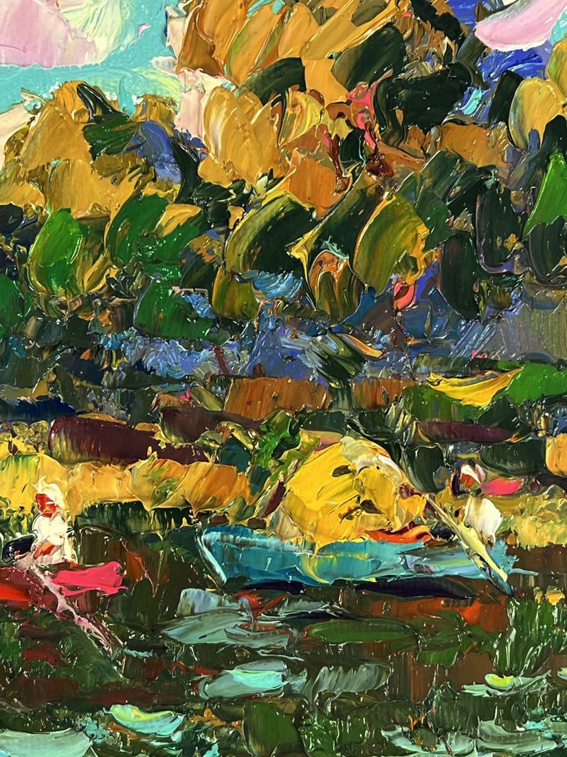 Oil painting On boats along the river Oleksiy Ivanyuk - 8