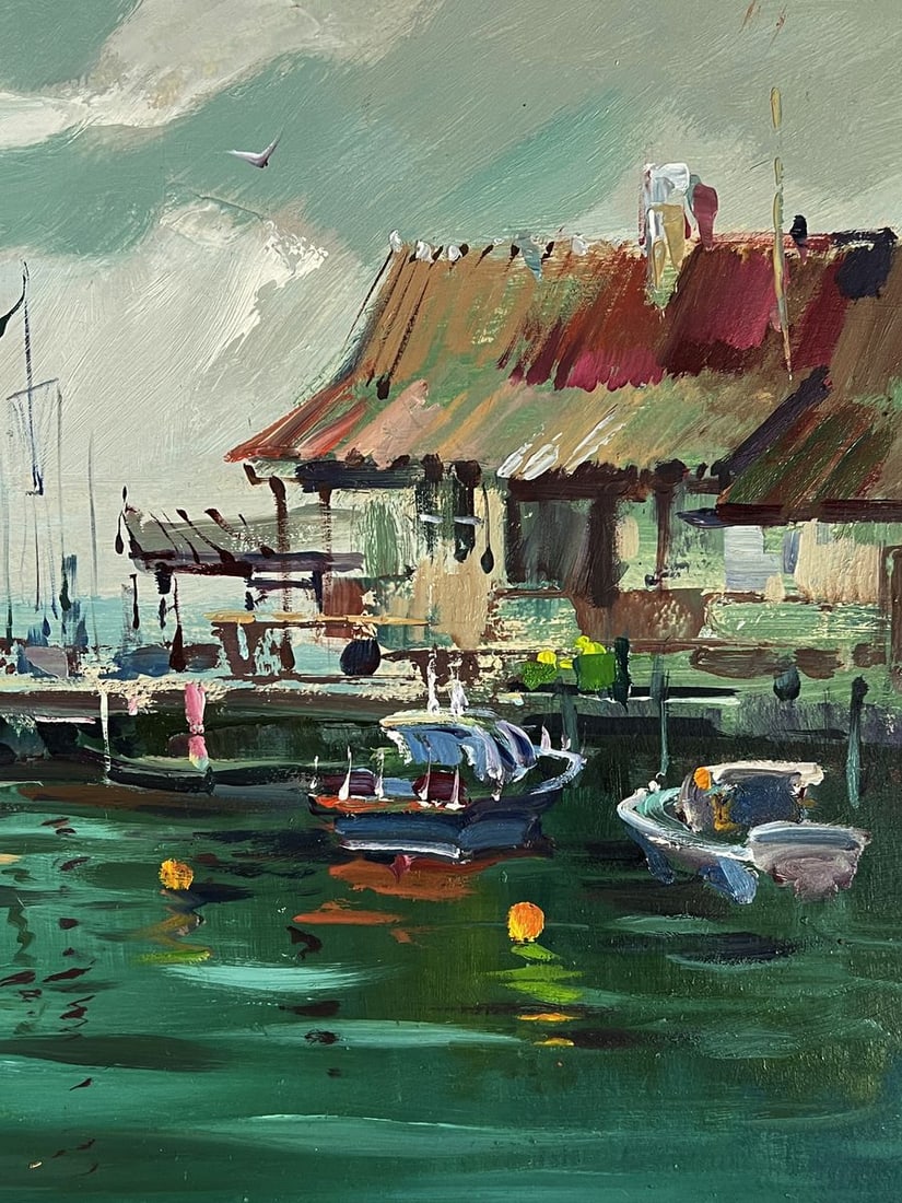 Oil painting Whispers of the Evening Harbor Yuriy Suprunchuk - 10