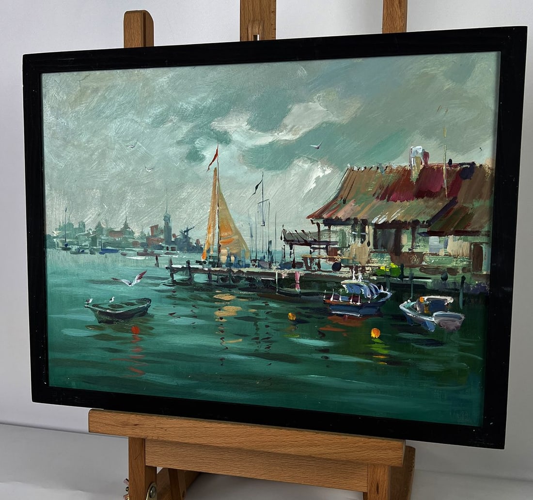 Oil painting Whispers of the Evening Harbor Yuriy Suprunchuk - 2