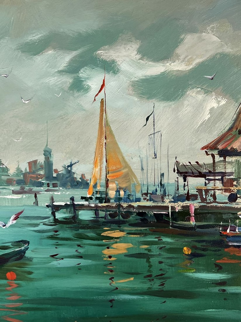 Oil painting Whispers of the Evening Harbor Yuriy Suprunchuk - 6