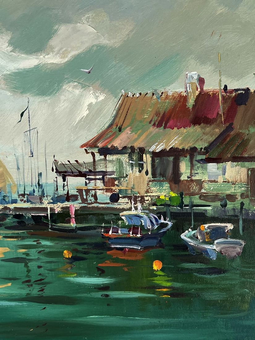 Oil painting Whispers of the Evening Harbor Yuriy Suprunchuk - 9