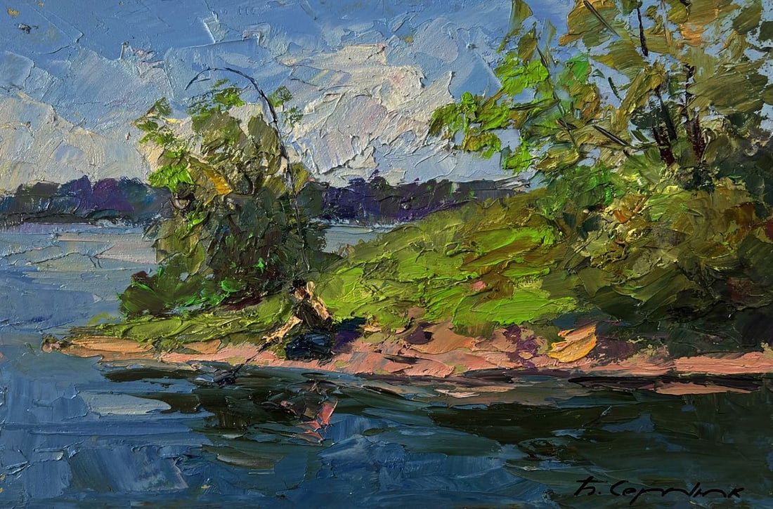 Oil painting Morning fishing Boris Serdyuk - 3