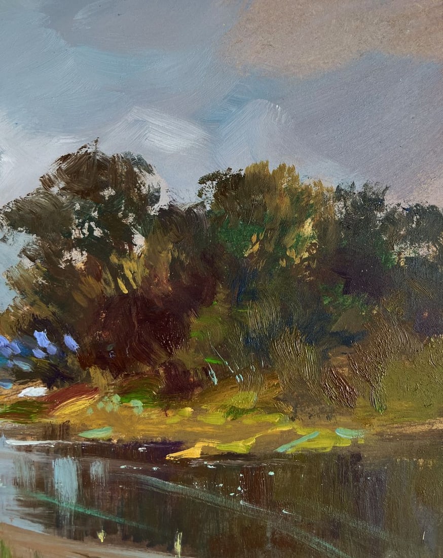 Oil painting On a long river journey Yuriy Suprunchuk - 4