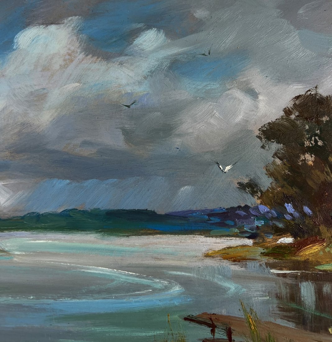Oil painting On a long river journey Yuriy Suprunchuk - 5