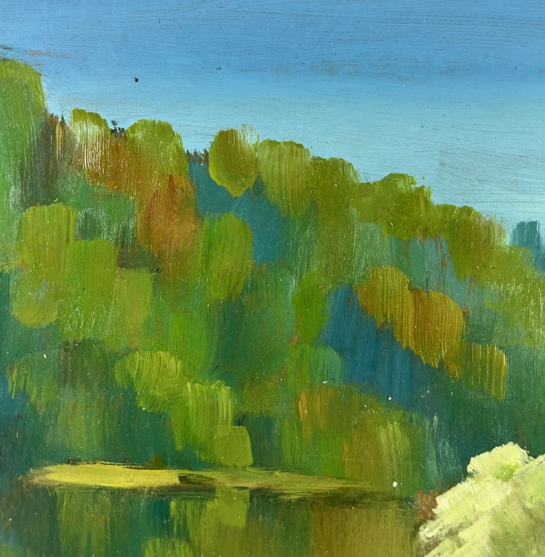 Oil painting Summer green forest Mykhailo Burdylo - 5