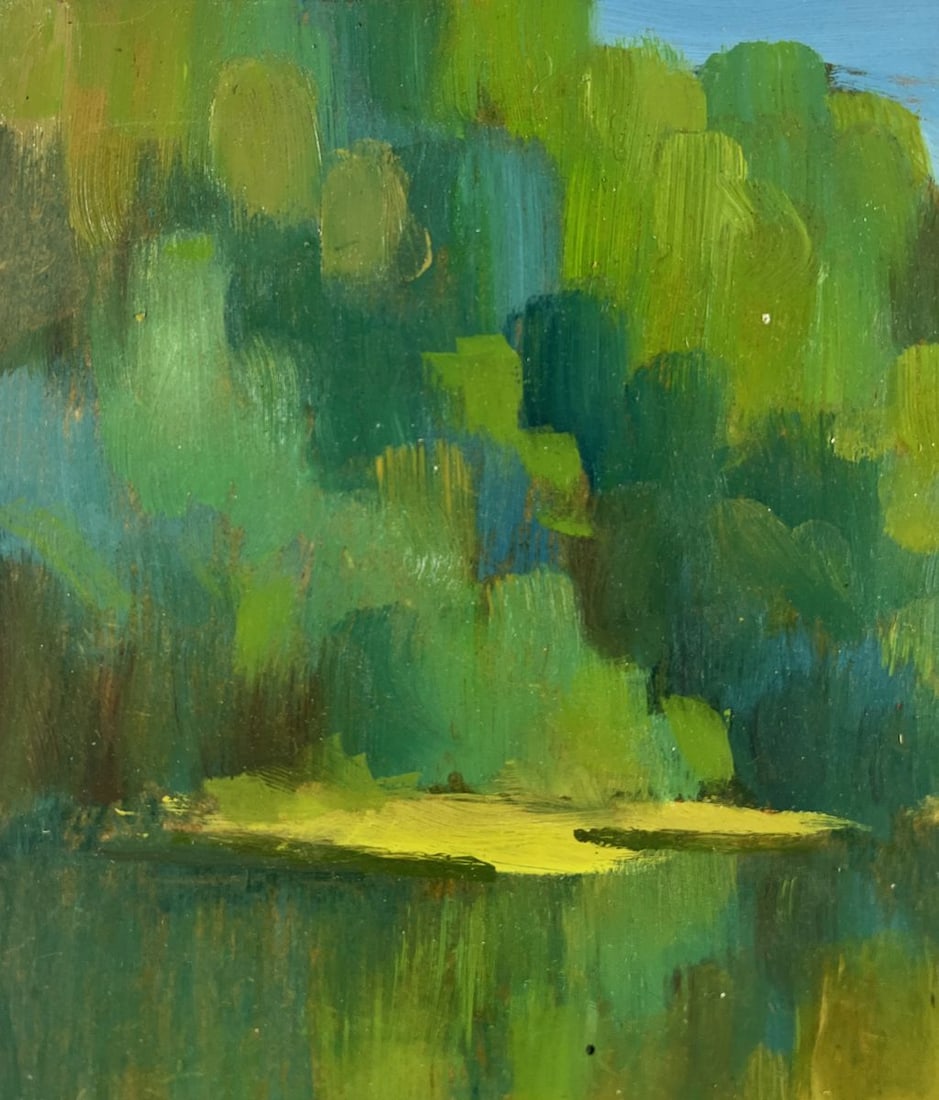 Oil painting Summer green forest Mykhailo Burdylo - 6