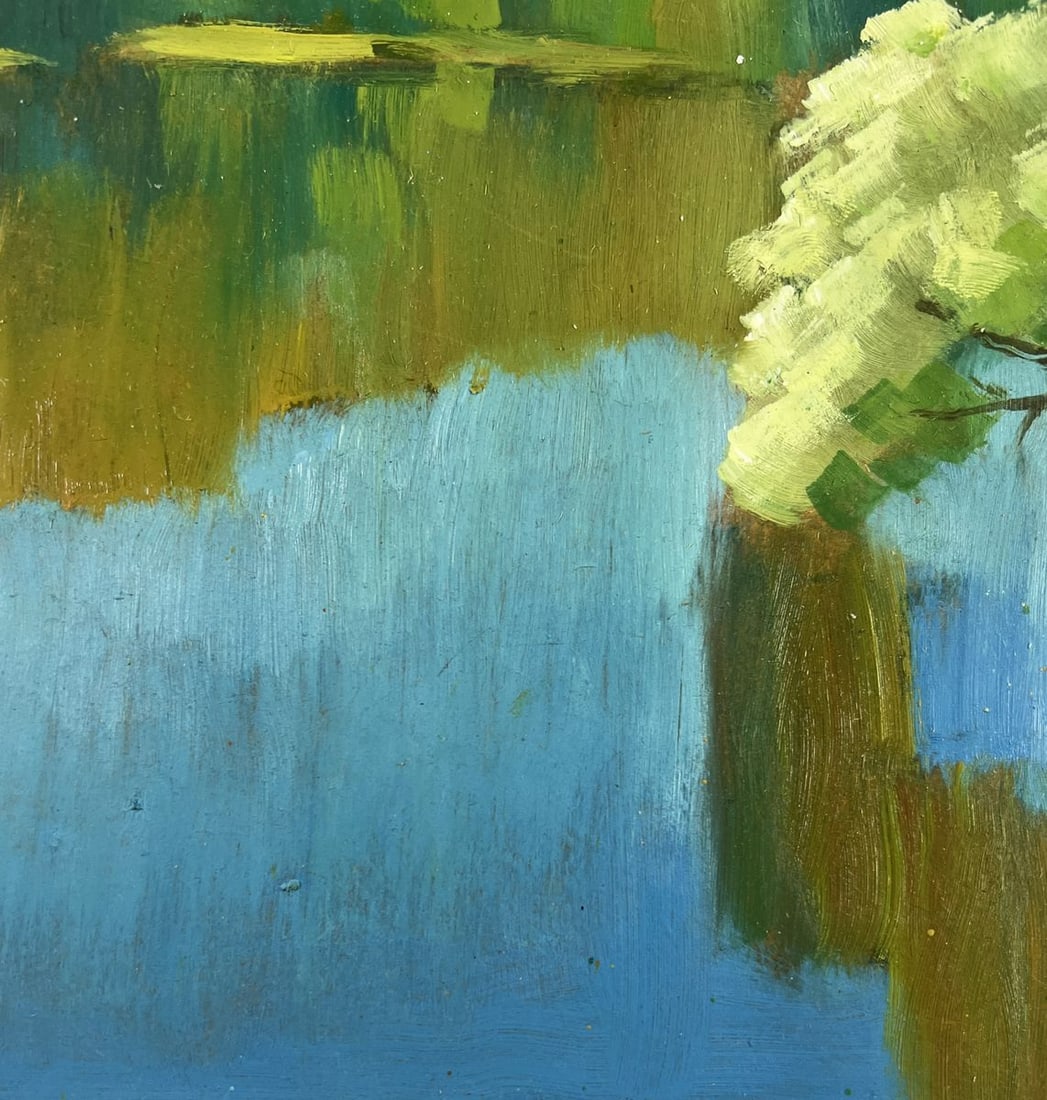 Oil painting Summer green forest Mykhailo Burdylo - 8