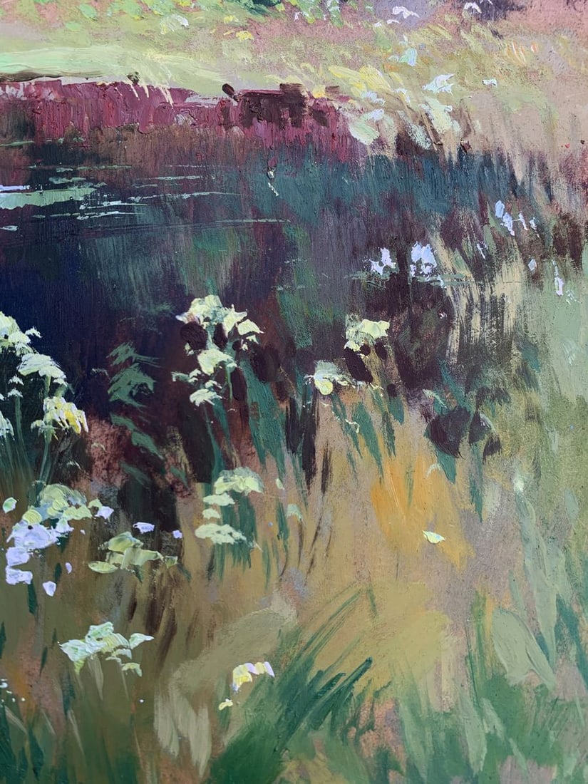Oil painting River along the forest Yuriy Suprunchuk - 11