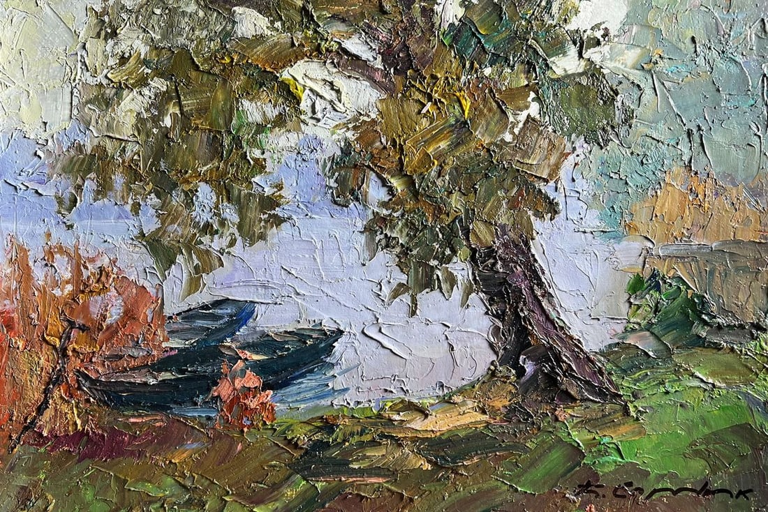 Oil painting Boats on the shore Boris Serdyuk - 3