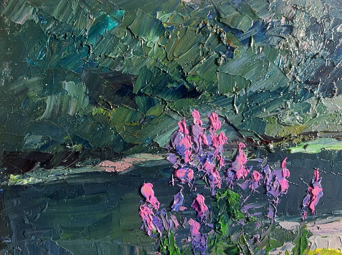 Oil painting Near the summer river Boris Serdyuk - 4