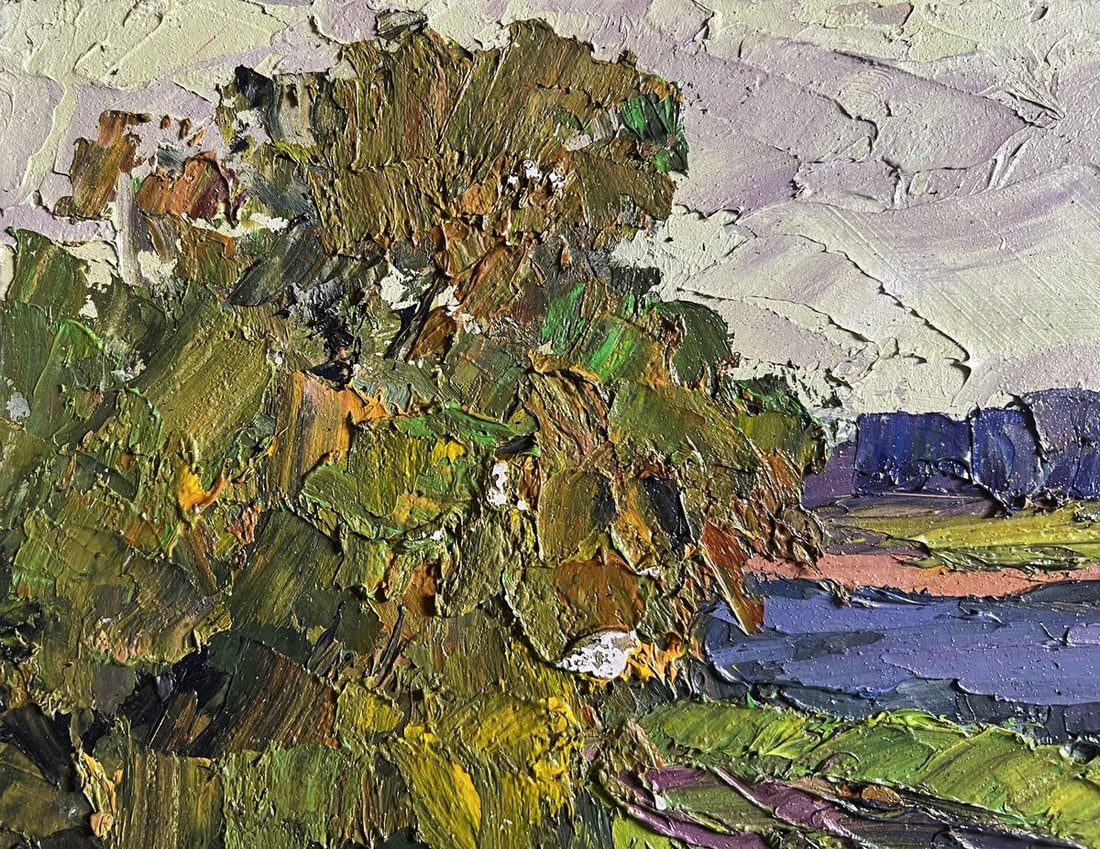 Oil painting Road near the river Boris Serdyuk - 4