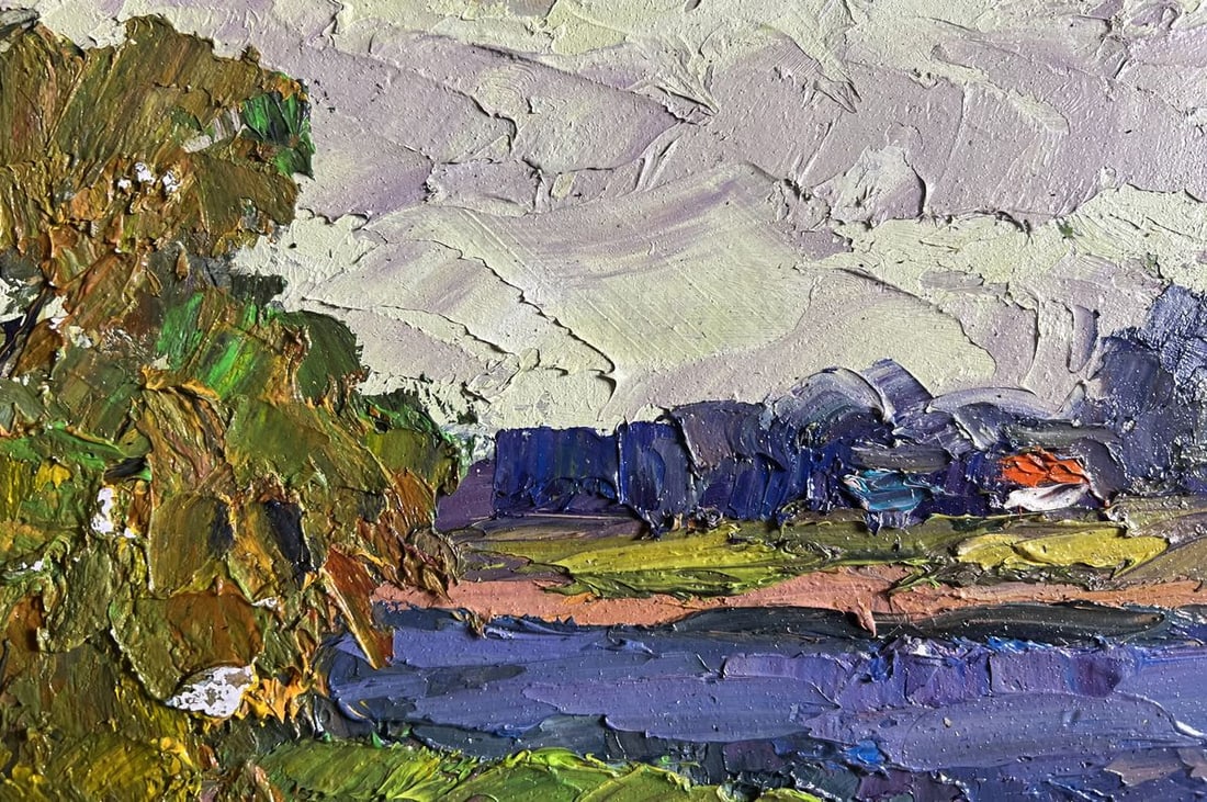 Oil painting Road near the river Boris Serdyuk - 5