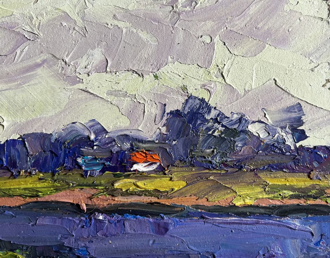 Oil painting Road near the river Boris Serdyuk - 6