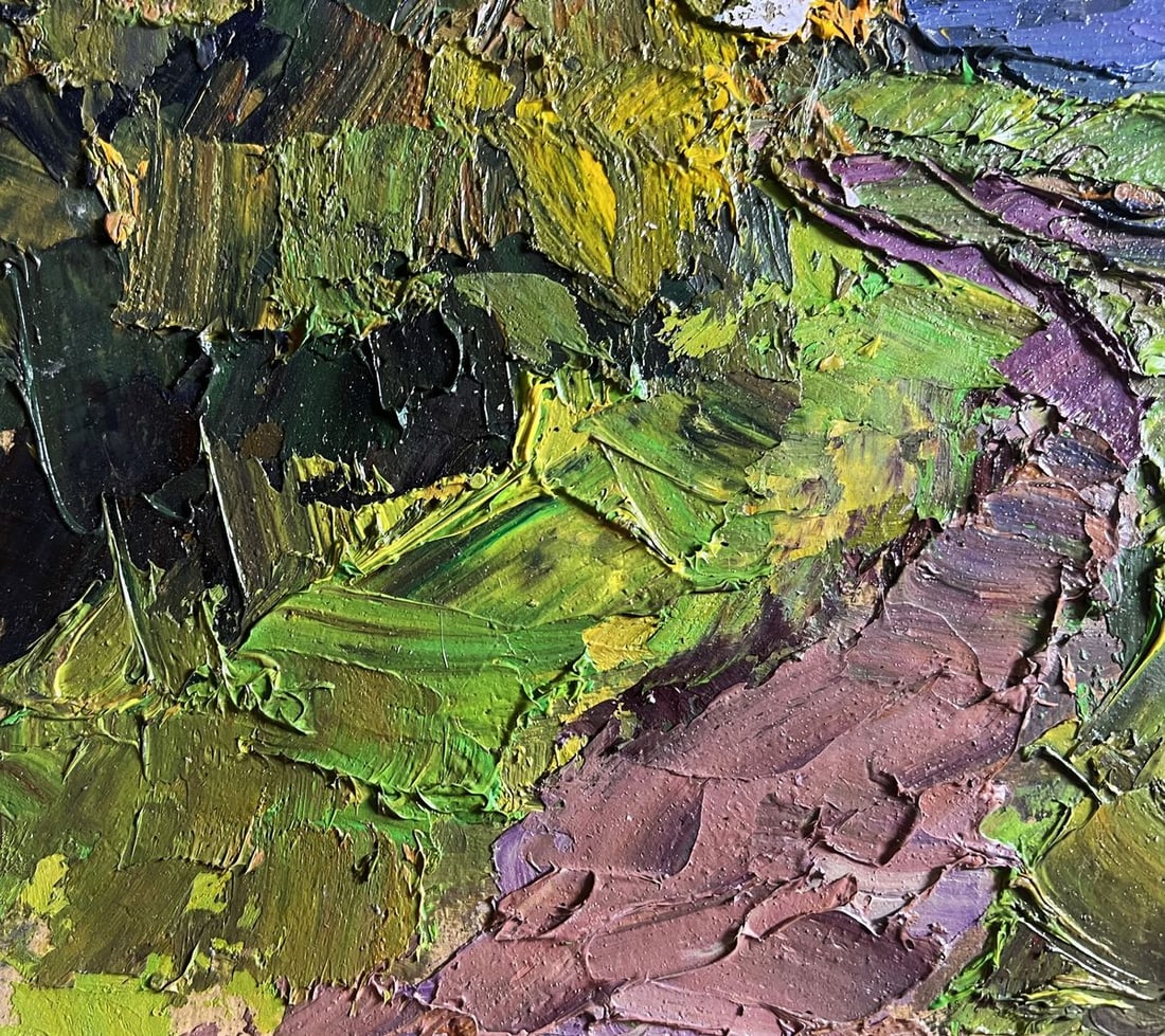 Oil painting Road near the river Boris Serdyuk - 8