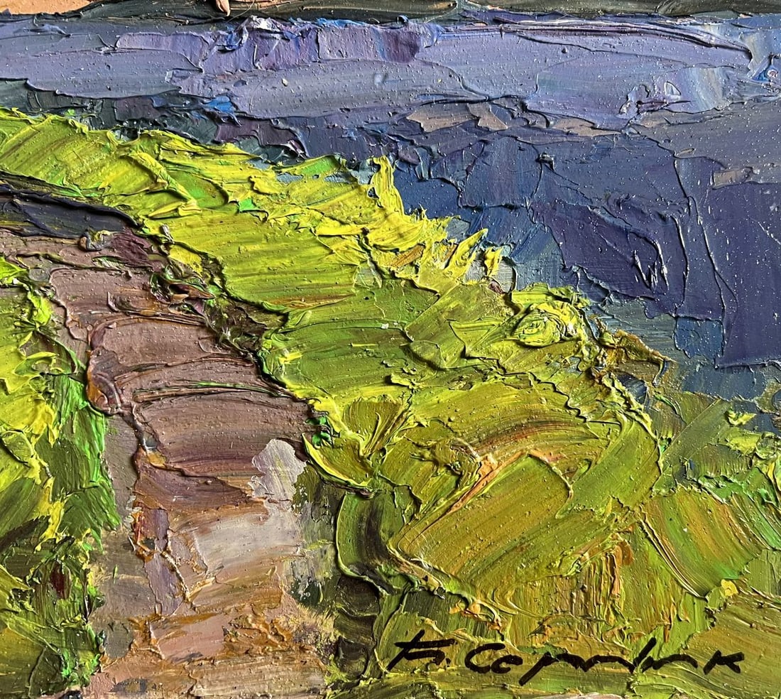 Oil painting Road near the river Boris Serdyuk - 9