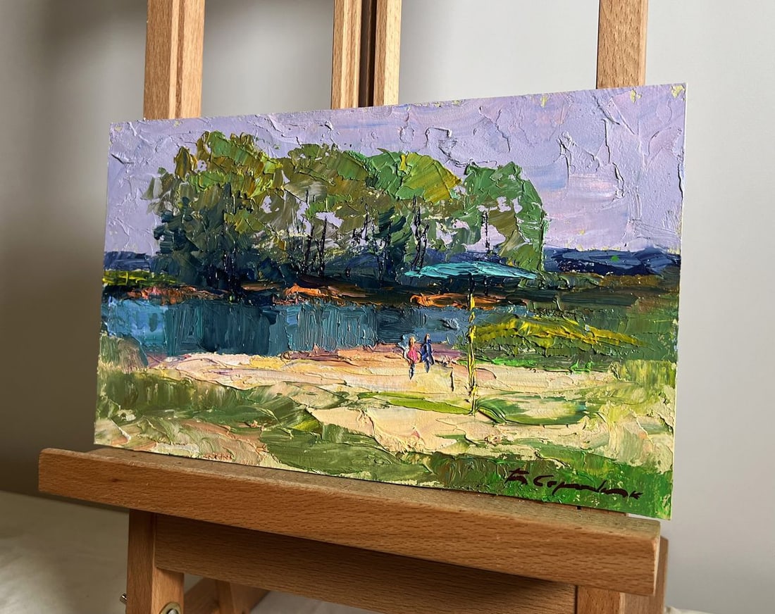 Oil painting On the golden shore Boris Serdyuk - 2