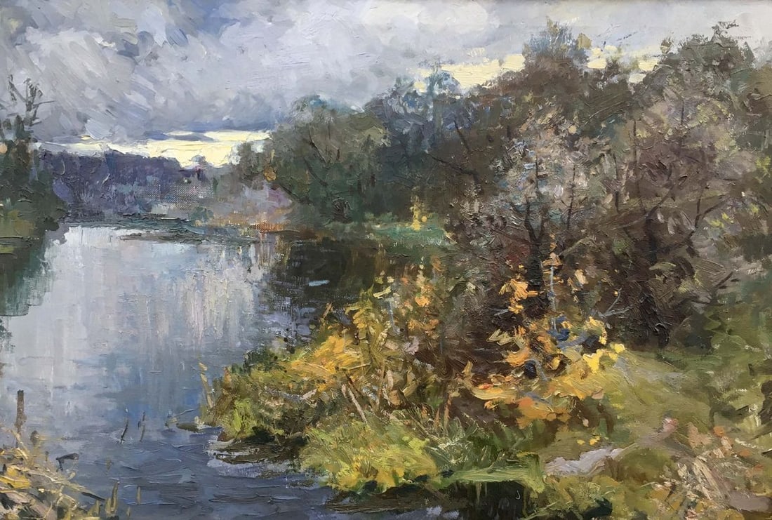 River huge oil painting - 2