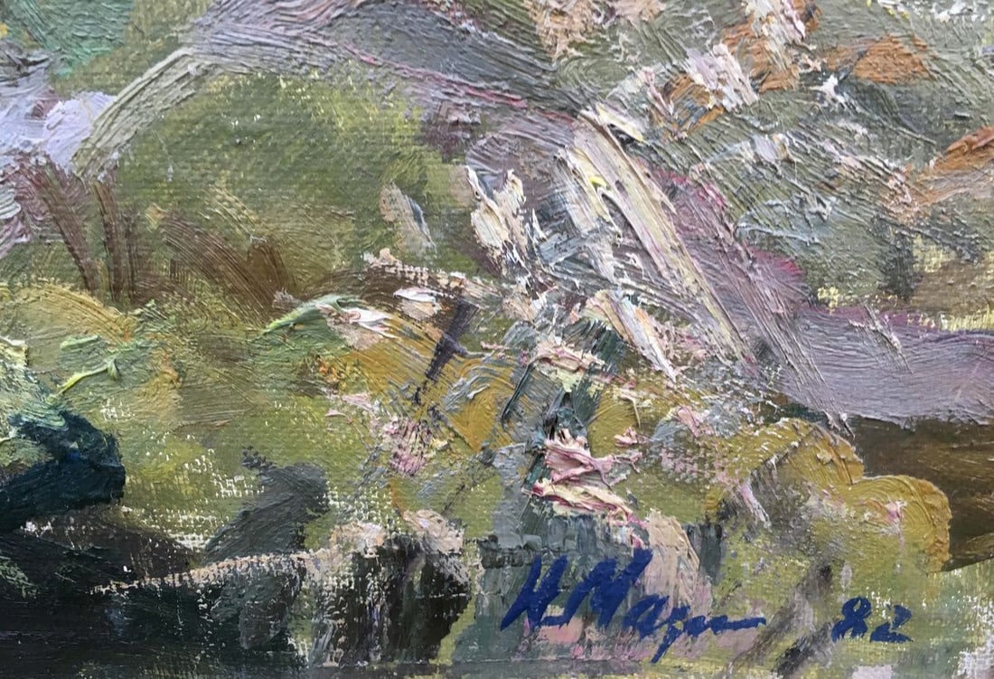 River huge oil painting - 4