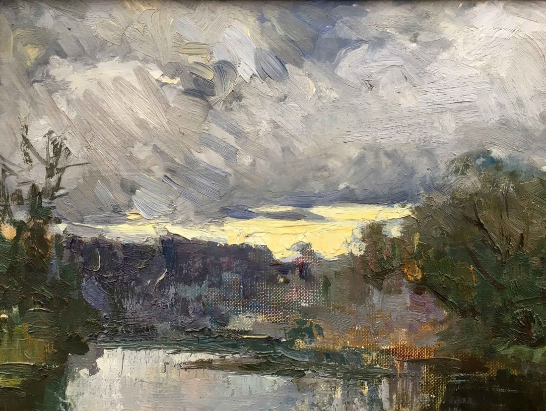 River huge oil painting - 5