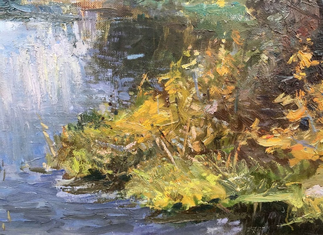 River huge oil painting - 7