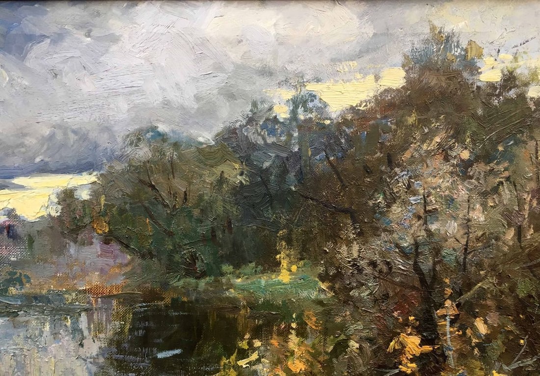 River huge oil painting - 8