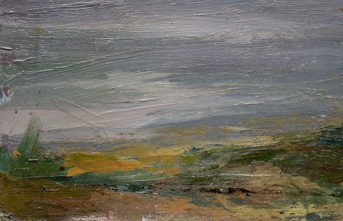 Oil painting Evening landscape - 2
