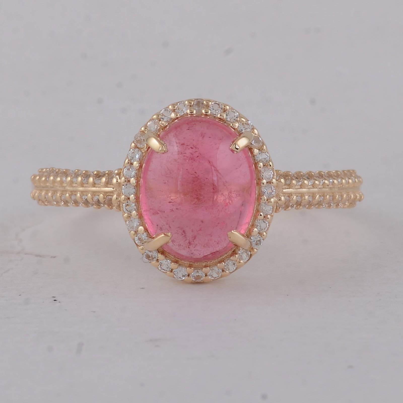 2.50 Ct Oval Tourmaline 9K Gold Ring
