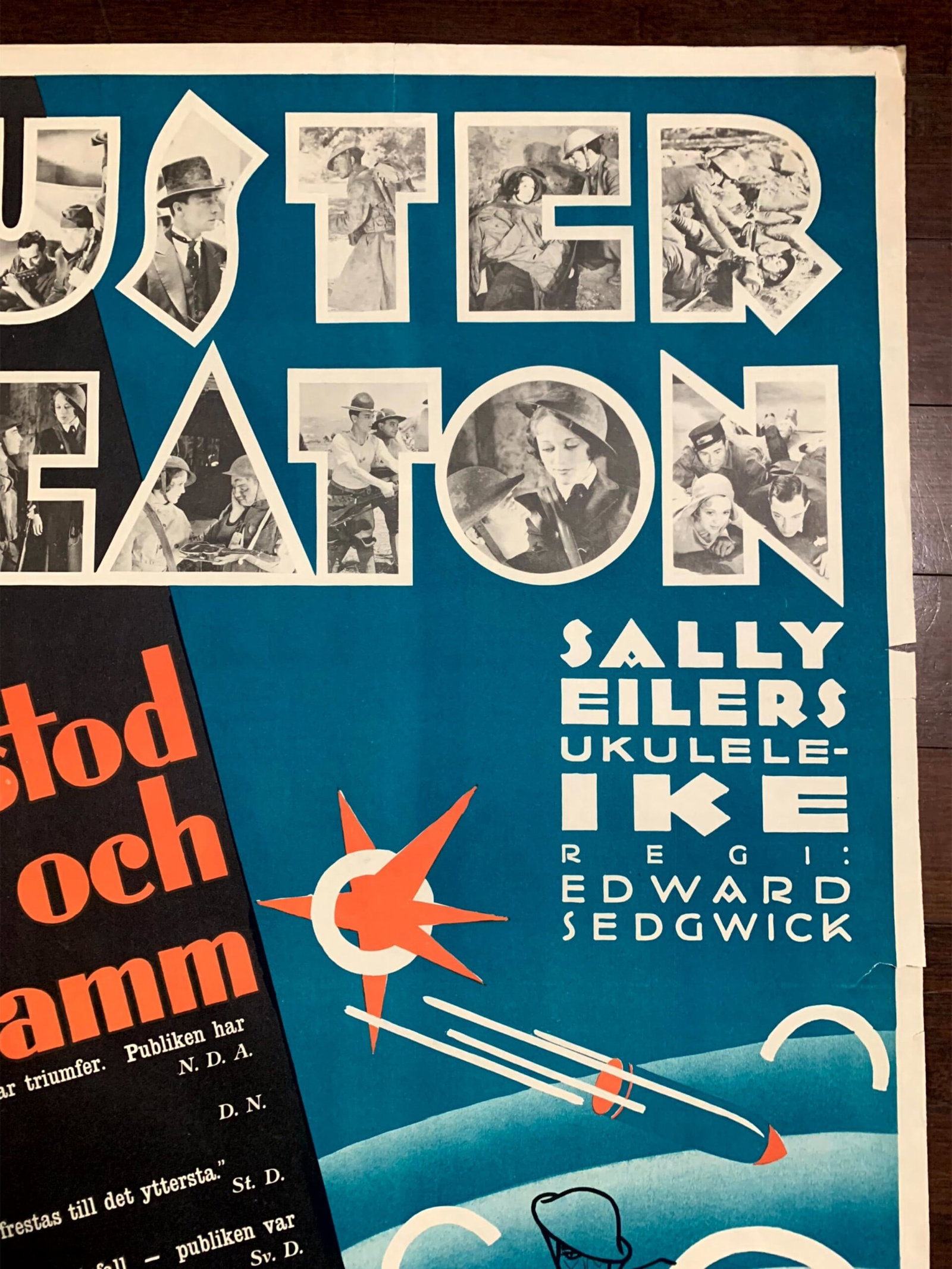 Doughboys - Buster Keaton (1930) Swedish One Sheet Movie Poster - 6