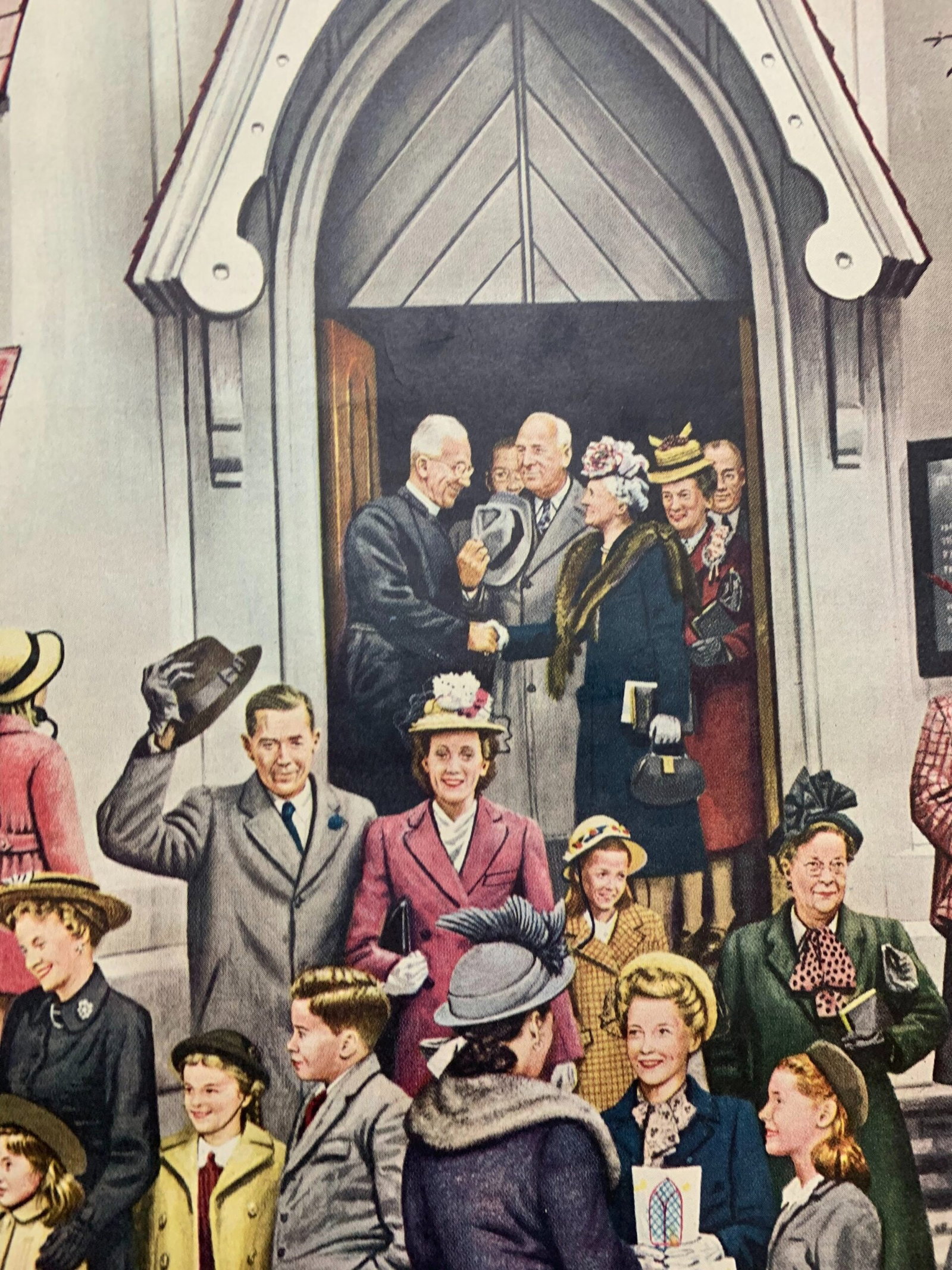 22x28 1949 Newstand Poster Saturday Evening Post - Art By Stevan Dohanos after Church - 4