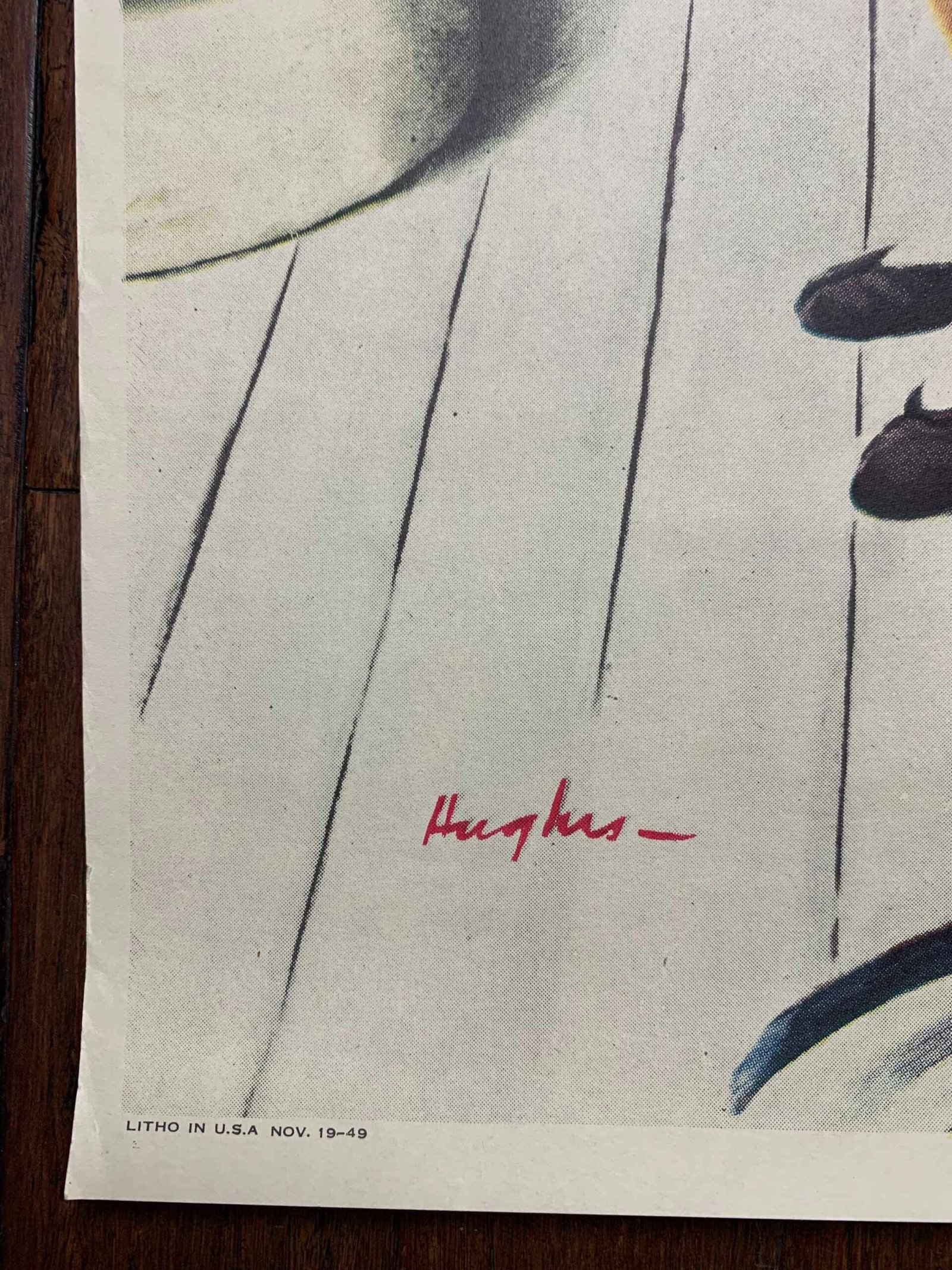 22x28 1949 Newstand Poster Saturday Evening Post - Art By George Hughes eavesdropping On Sis - 3