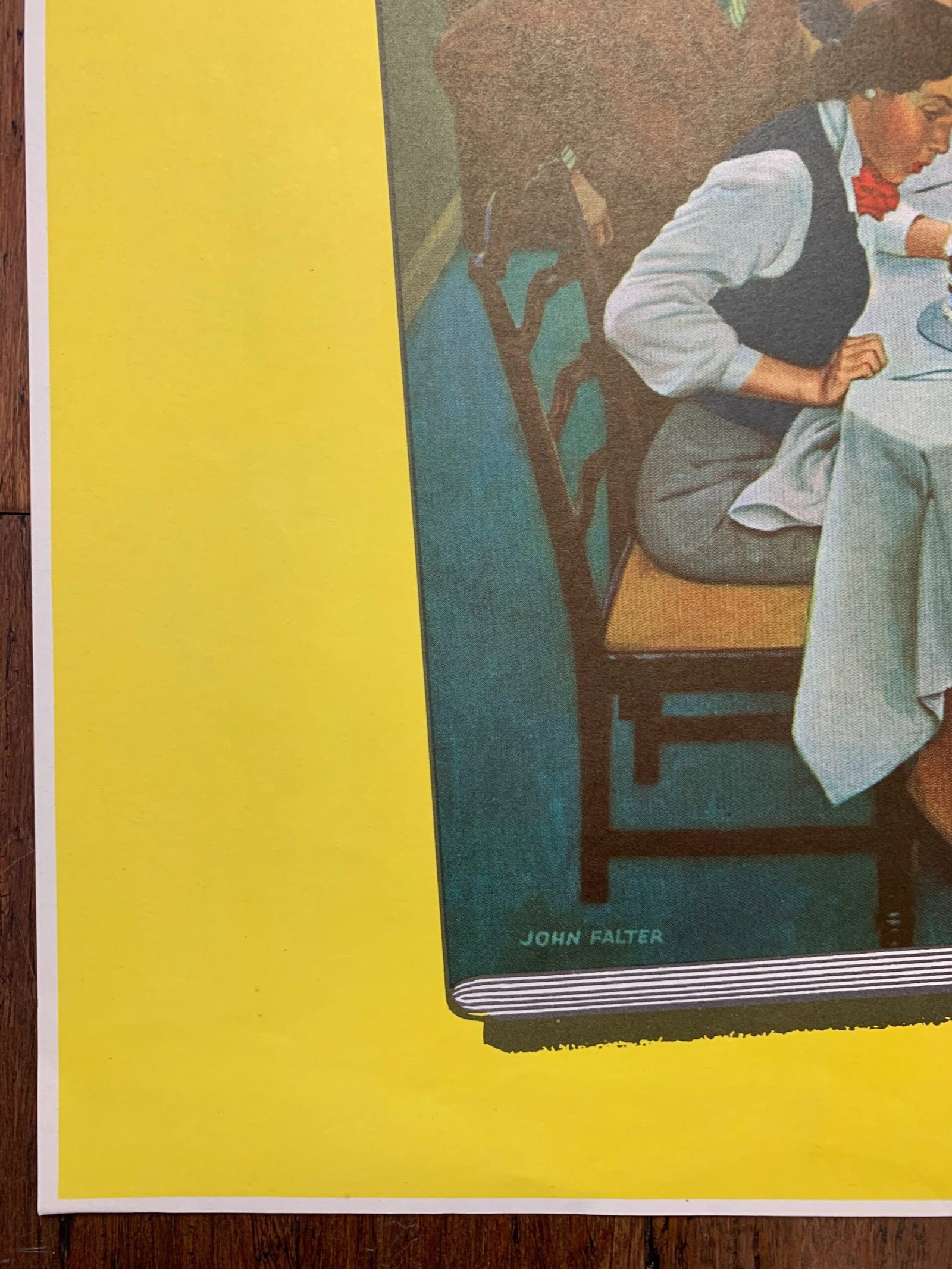 22x28 1952 Newstand Poster Saturday Evening Post - Art By John Falter family Birthday Party - 3