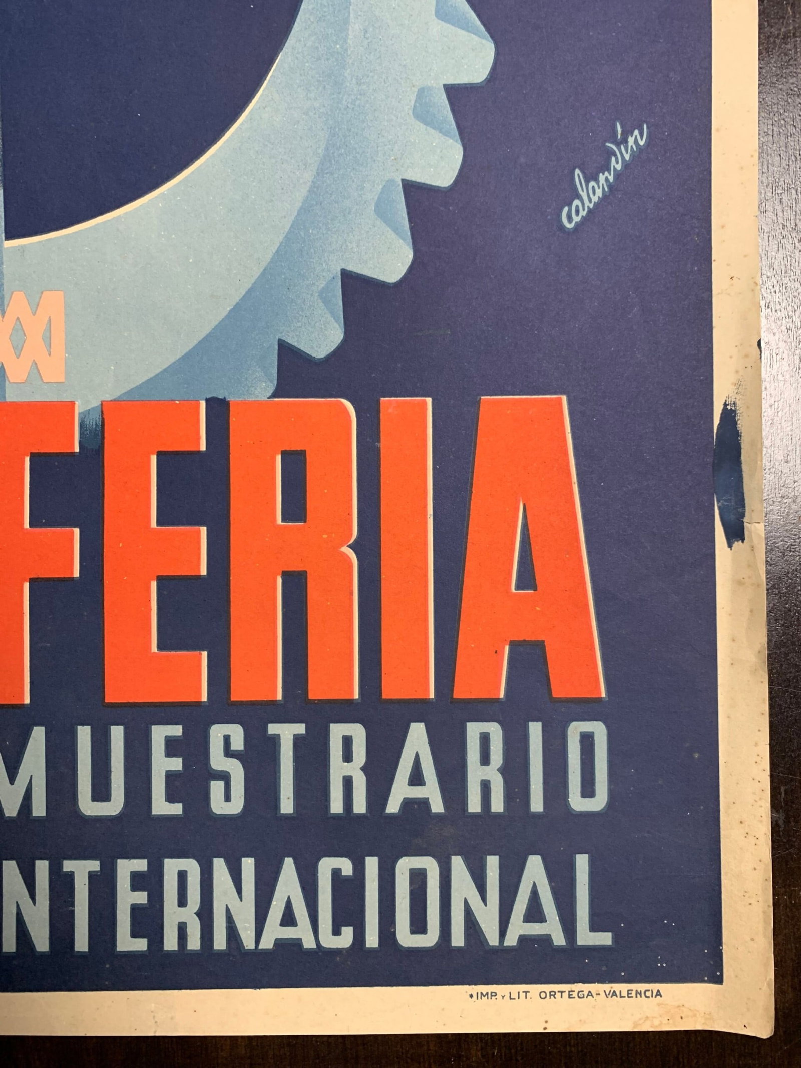 Valencia XXI Feria - Calandin (1943) 17 x 25 Spanish Trade Fair Poster - 4