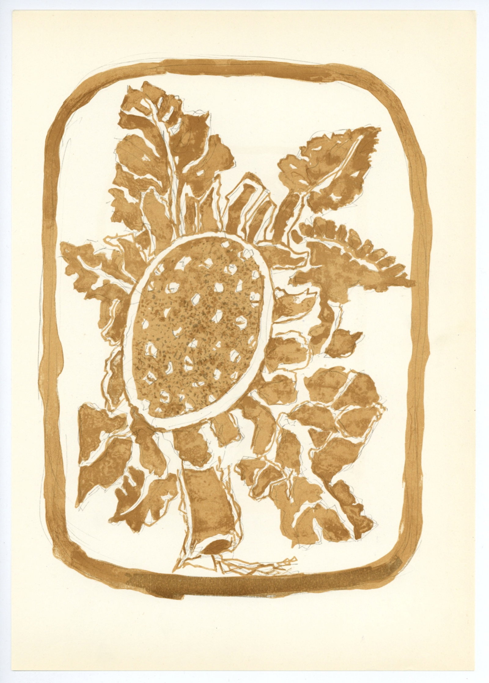 Georges Braque lithograph, 1955: Title: Georges Braque lithograph, 1955 Description: Medium: lithograph (after the watercolor sketch). Printed in 1955 at the Mourlot Freres atelier, this composition is from George Braque's Intimate S