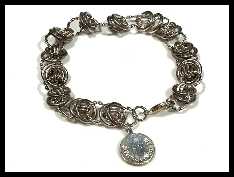 Sterling Silver Circle Charm Bracelet - 2