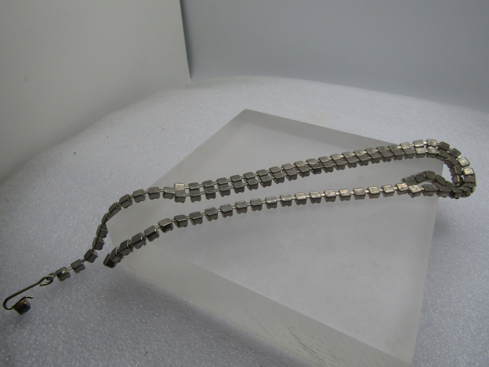 Vintage Coro Blue Rhinestone Necklace Set, Bracelet, Earrings Set, 1940's-1950's - 12
