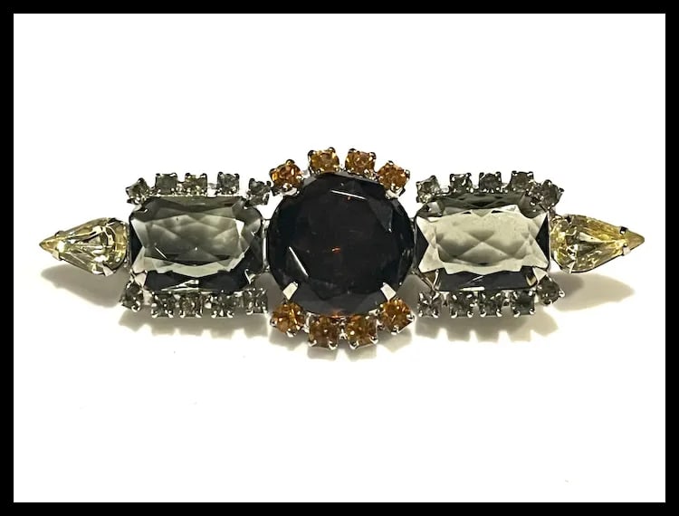Vintage Rhinestone Statement Brooch/Pin - 2