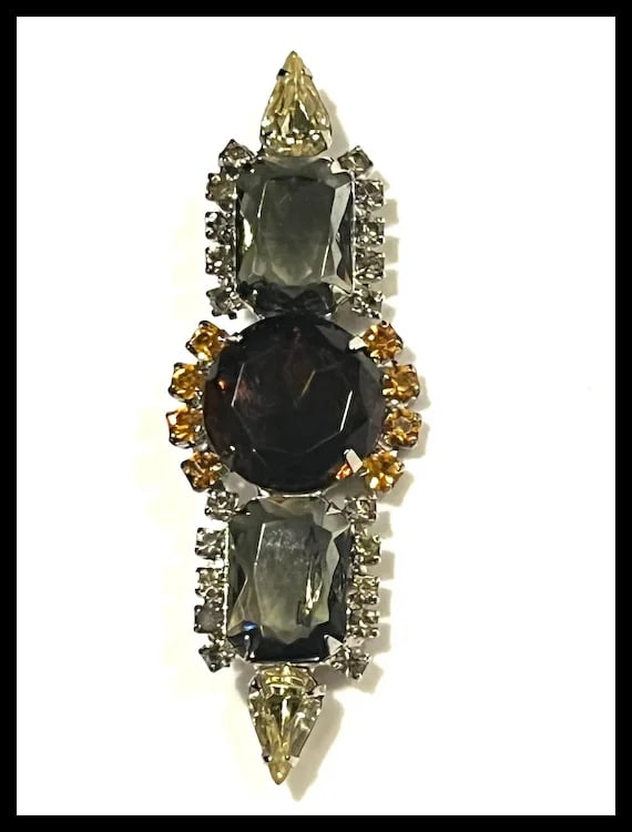 Vintage Rhinestone Statement Brooch/Pin - 3