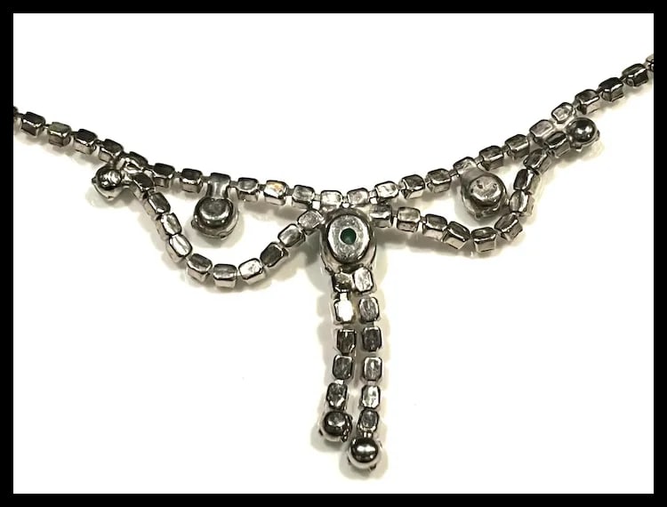 Vintage Rhinestone Statement Necklace - 8