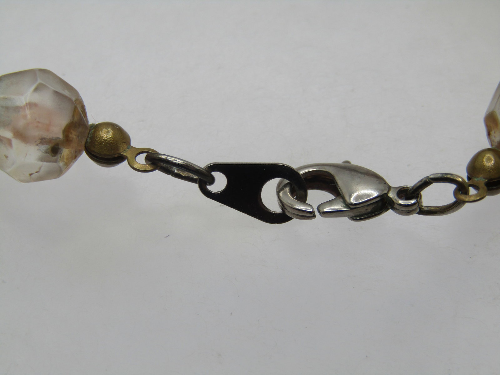 Vintage Metallic Faceted Beaded Necklace, 30", 1980's, Honey/Amber Toned - 5