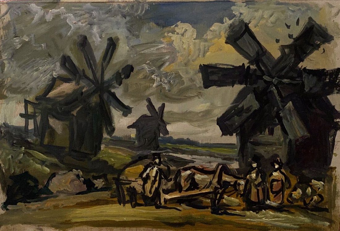 Oil painting Wind turbines Alexander Arkadievich Litvinov: Title: Oil painting Wind turbines Alexander Arkadievich Litvinov Description: NoLitv 724AAA *** ABOUT THIS PAINTING *** * TITLE: "Wind turbines" * ARTISTS: Alexander Arkadievich Litvinov * SIZE: 15,5x
