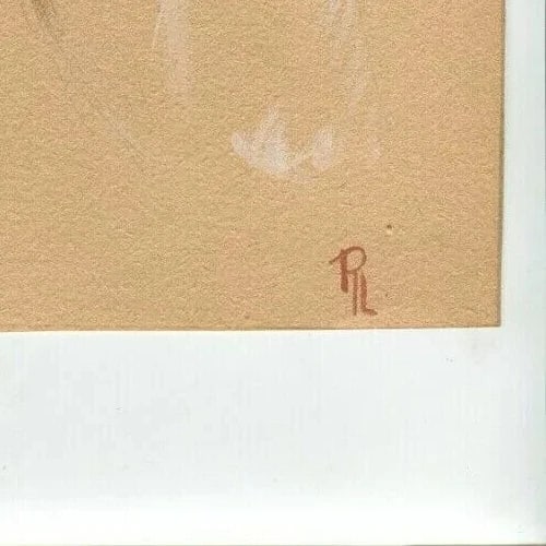 19th Century Red Chalk Drawing Woman Portrait Princess Figure Antique Signed - 6