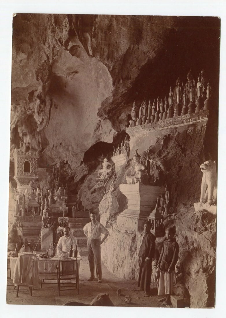 Alfred Raquez Indochina Seriziez Pak-Hou Cave Vintage Photographs x5 - 2