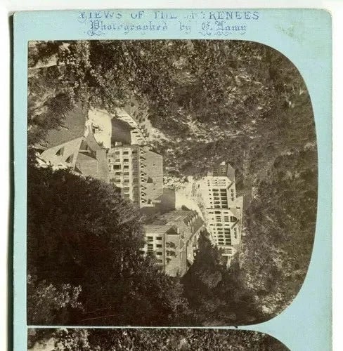 A.LAMY - Vallon de la Soude aux Eaux-Bonnes PYRENEES c. 1870 Vintage Stereoview - 4
