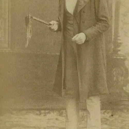 Cabinet Card Photograph Eug.Fontaine - Actor G.Germane ? Dedicated c. 1870 - 3