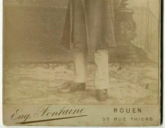 Cabinet Card Photograph Eug.Fontaine - Actor G.Germane ? Dedicated c. 1870 - 5