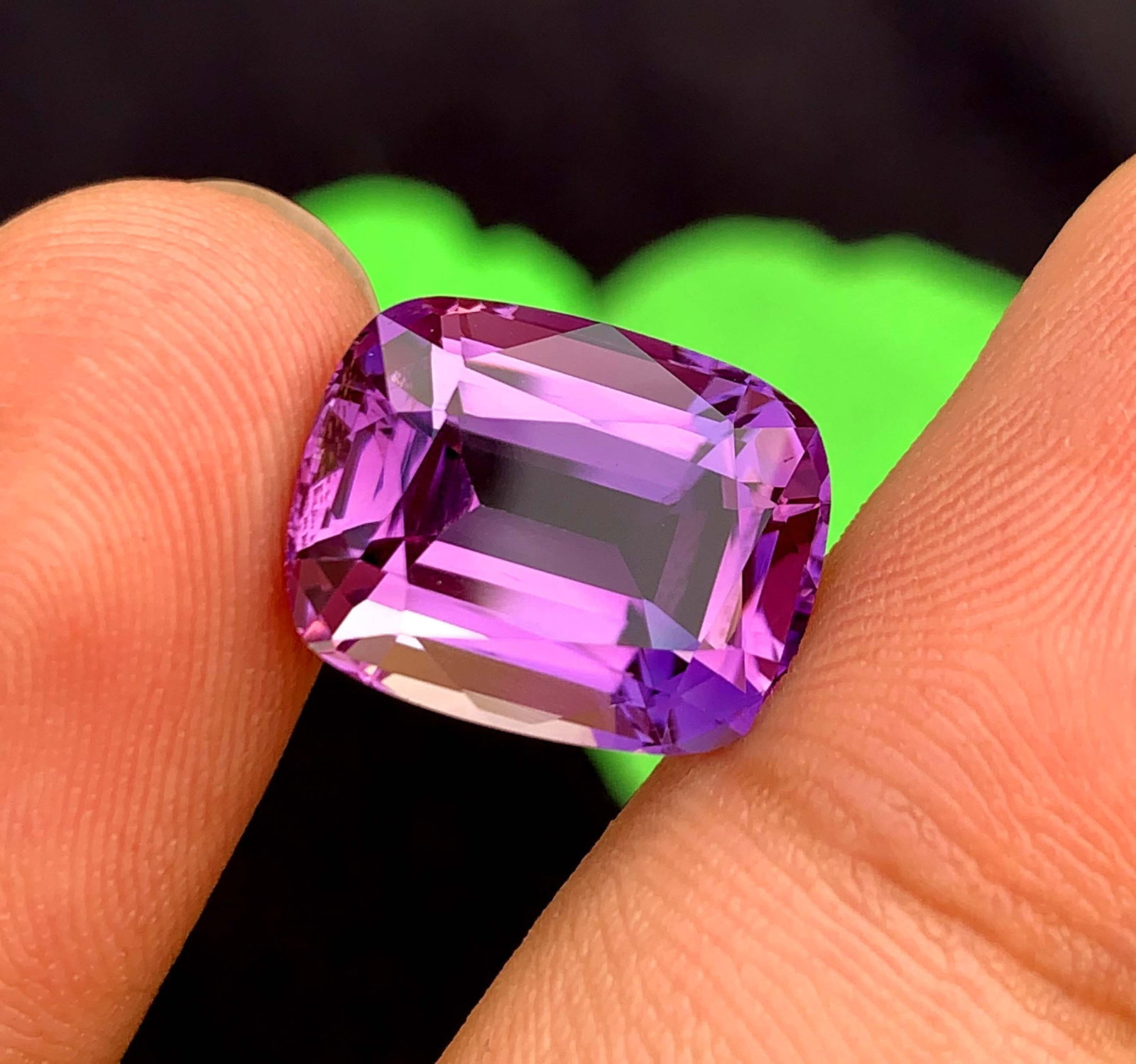 Cushion Cut Amethyst Gemstone: Natural February Birthstone, 10.95 Carats - 3