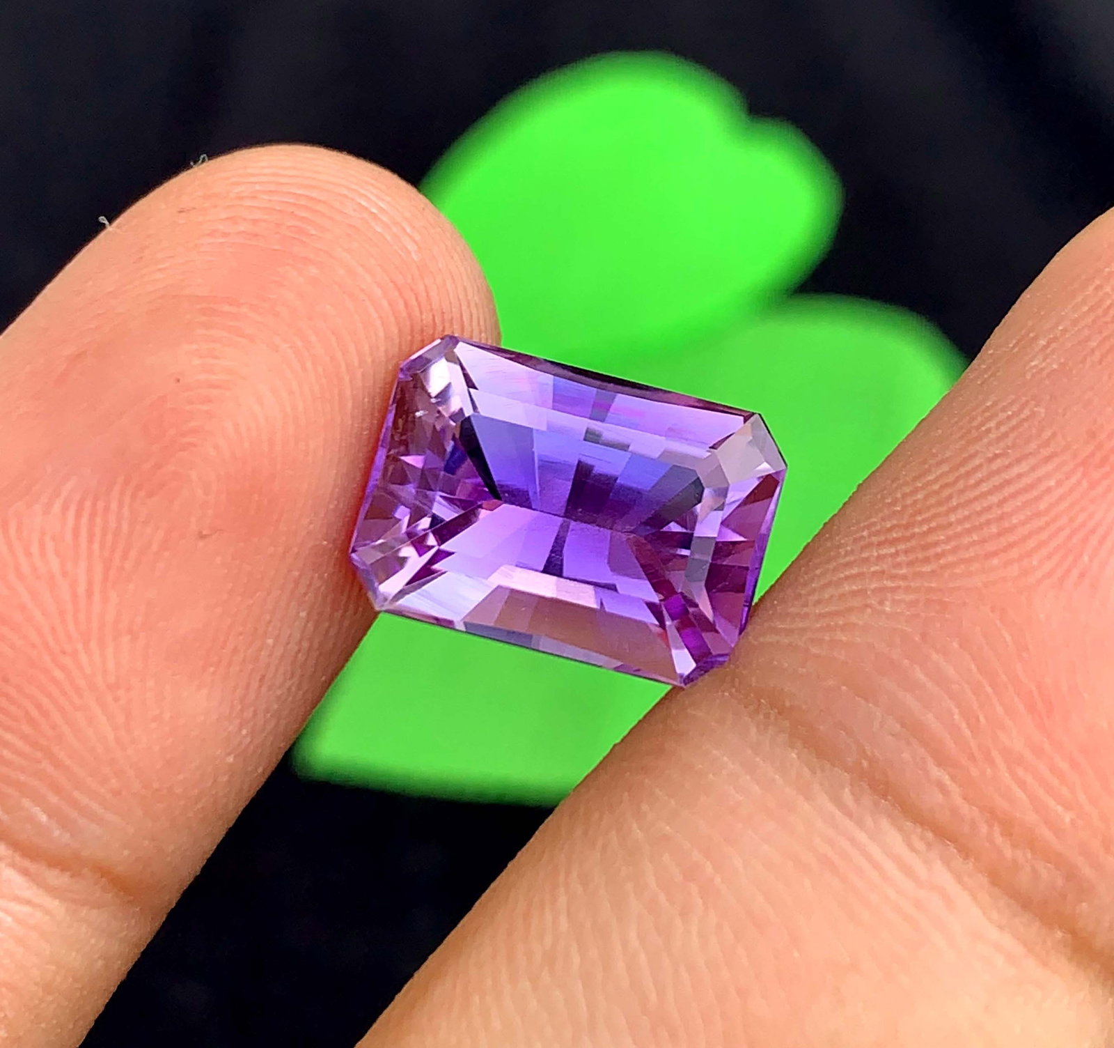 Pinkish Purple Amethyst Gemstone: Fancy Cut February Birthstone - 2