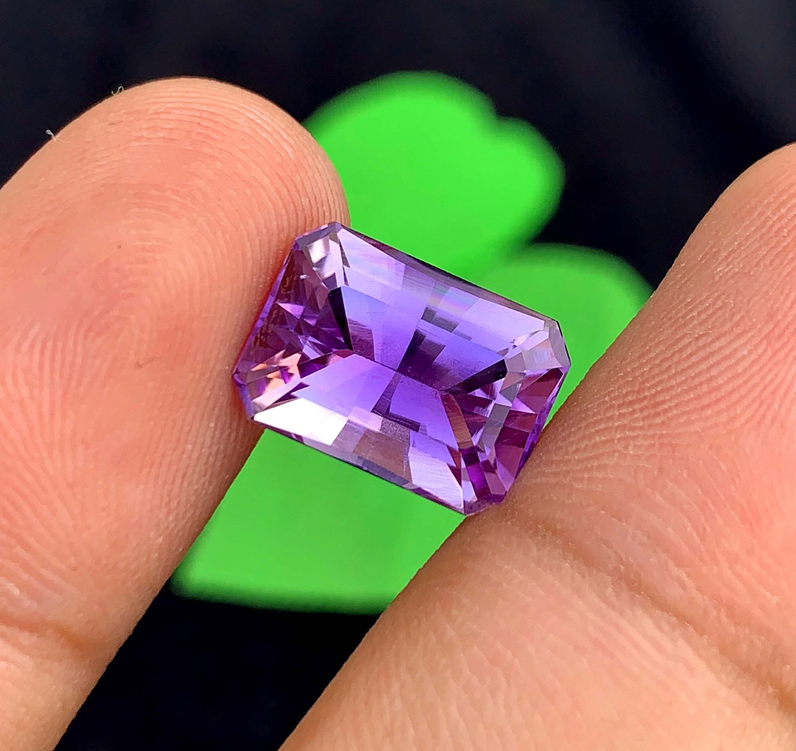 Pinkish Purple Amethyst Gemstone: Fancy Cut February Birthstone - 4
