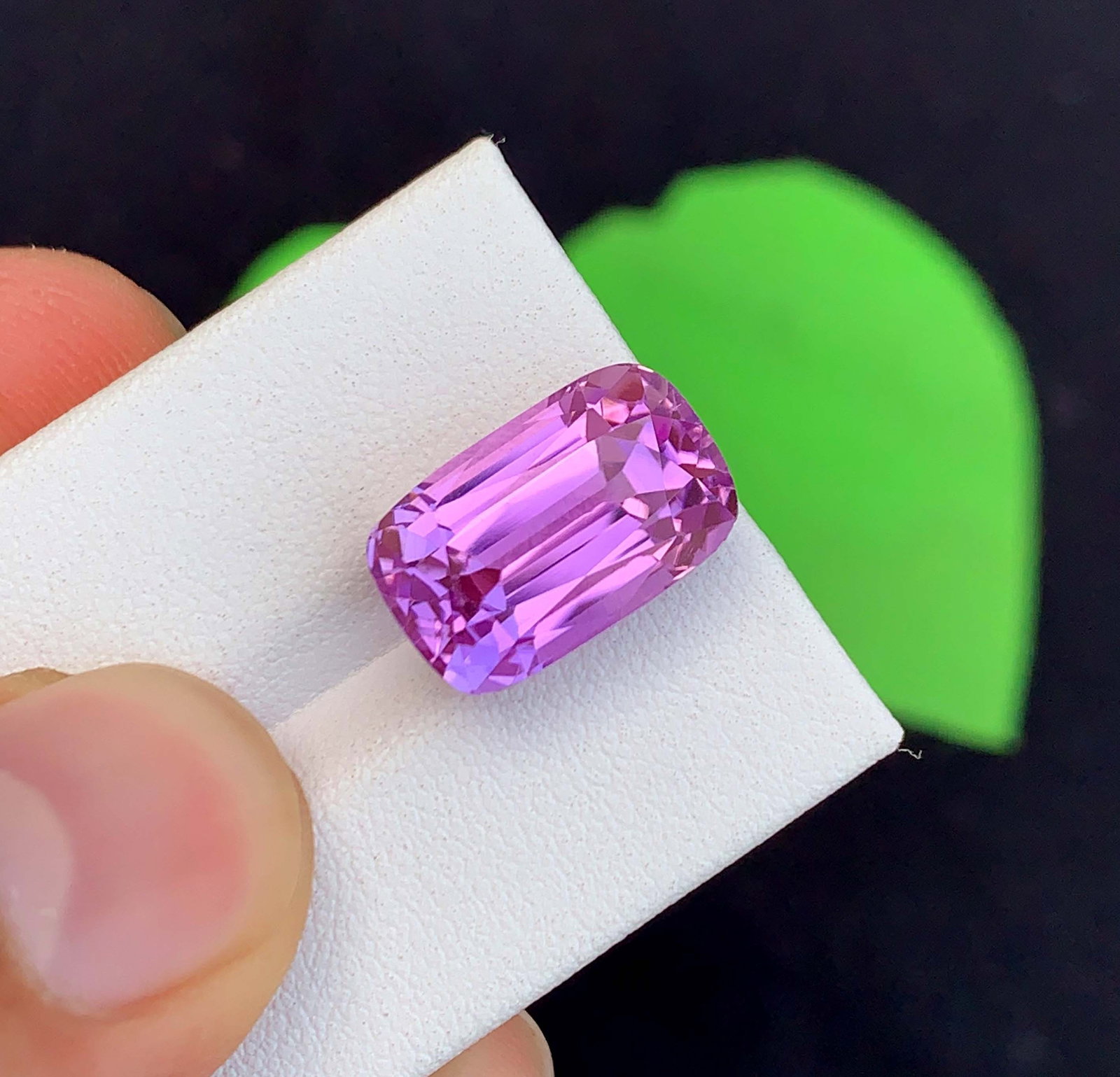 Pink Kunzite Gemstone: 13.05 Carat Faceted Cushion Cut, November Birthstone - 3
